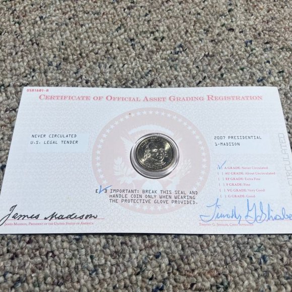 Presidential James Madison Ballistic Coin Rolls (2x $50 rolls) - Picture 4 of 4